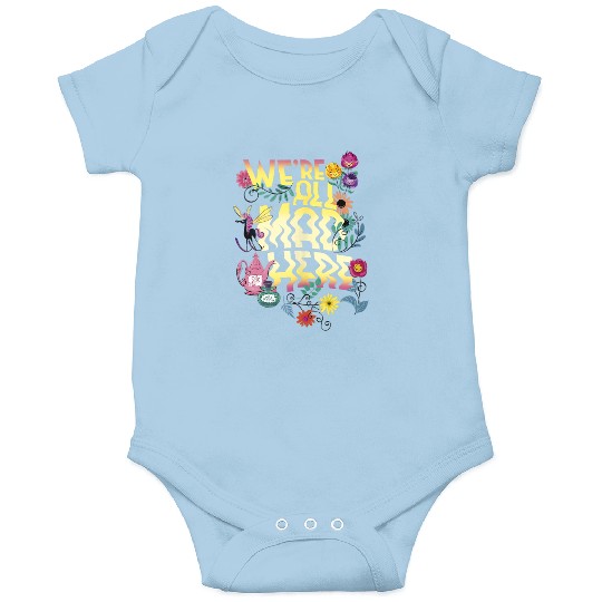 Disney Alice In Wonderland Wavy All Mad Here Tan Onesies