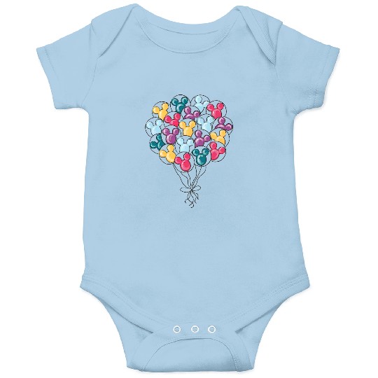 Watercolor Mickey balloon Onesies, Disney balloon Onesies, Magic Kingdom Onesies