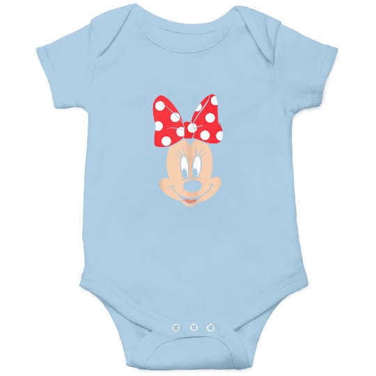 Discover Disney Minnie Mouse Polka Dot Bow Big Face Tank Onesies