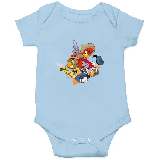 The Three Caballeros Onesies, Disney Amigo Onesies, 3 Amigos Onesies, Donald Duck Onesies