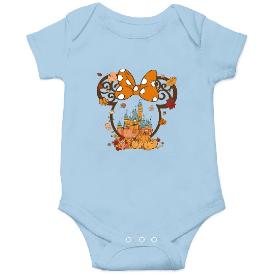 Fall Minnie Mickey Ear Onesies, Minnie Halloween, Disney Halloween Onesies