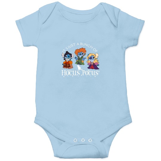 Disney Stitch It'S Just A Bunch Of Hocus Pocus Halloween Onesies, Cartoon Onesies, Cute Onesies, Gift For Family