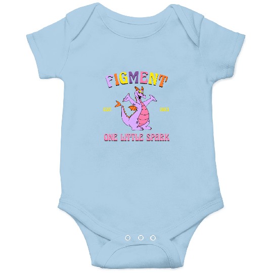 Retro Figment Onesies, Figment Est 1983, One Little Spark, Journey Into Imagination, Disneyland Onesies