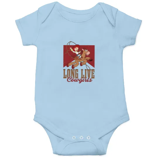 Retro Disney Toy Story Jessie Onesies Long Live Cowgirls Onesies, Toy Story Jessie and Bullseye Onesies
