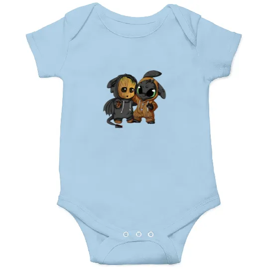 Disney Toothless and Groot Cute Friends Unisex Onesies, Disneyland Family Vacation, I'm Groot Onesies