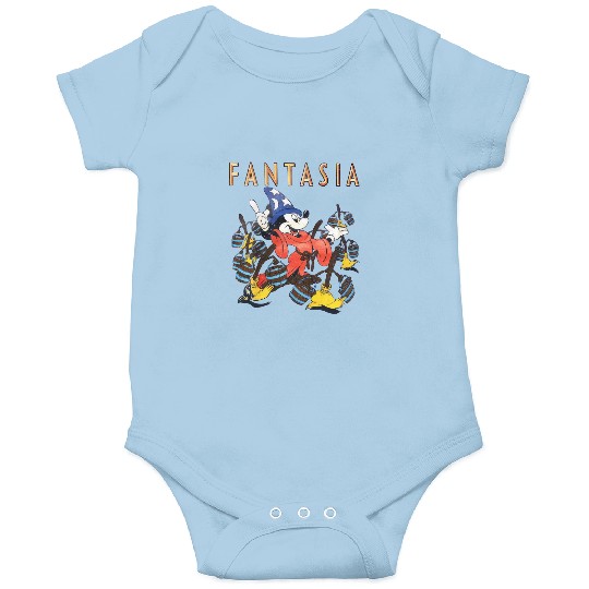 Discover Disney Fantasia Sorcerer Mickey Mouse Magic Wizard Retro Onesies