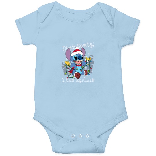 Cute Lilo & Stitch Christmas Dear Santa I Can Explain Onesies, Funny Disney