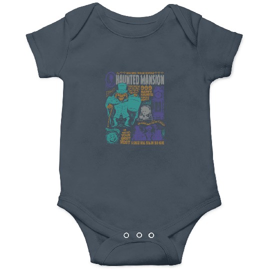 Retro Haunted Mansion Onesies, Vintage Disney Onesies, Spooky Onesies, Classic Disneyland Apparel, Classic Disney Ghost Onesies