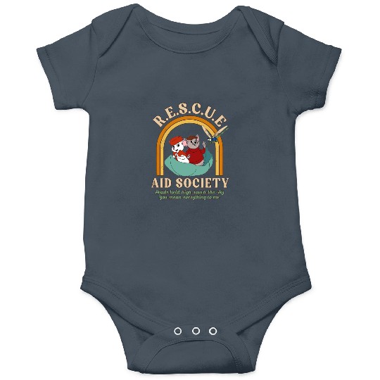 Retro 70s The Rescuers Bernard And Bianca Disney Onesies, Rescue Aid Society Onesies