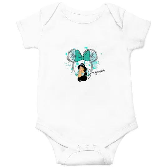 Princess Jasmine, Jasmine Onesies, Watercolor Disney Castle Onesies