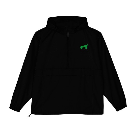 T-Rex hates minigolf miniature golf dinosaur Packable Anorak Jackets