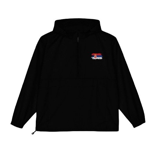 Serbia Vintage Flag Packable Anorak Jackets