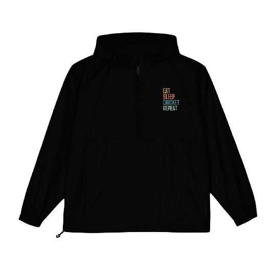 Eat Sleep Cricket Repeat Packable Anorak Jackets