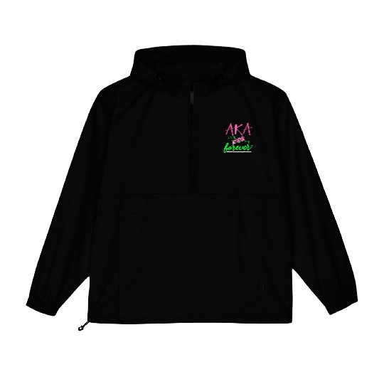 AKA Sorority Alpha Kappa Pink And Green Twenty Pea Packable Anorak Jackets