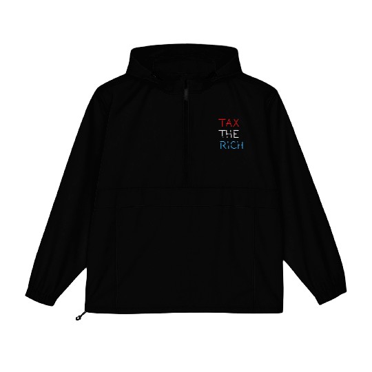 TAX THE RICH (Red, White and Blue letters) Packable Anorak Jackets