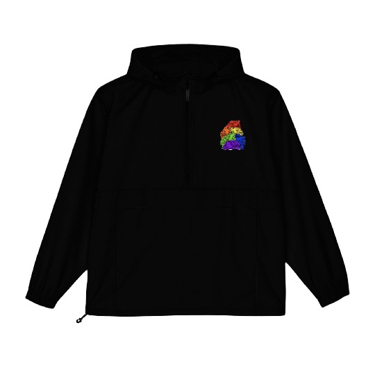 Turtle Stack LGBTQ Gay Pride Rainbow Flag LGBT Packable Anorak Jackets