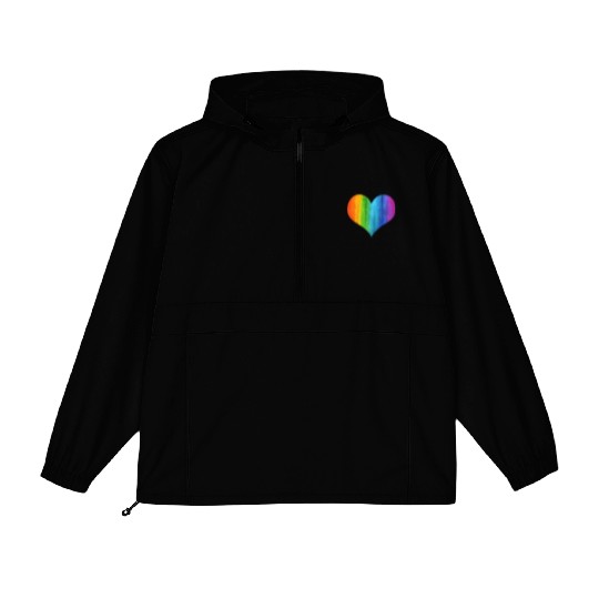 LGBT Gay Lesbian Pride Heart Flag Pride Month Packable Anorak Jackets