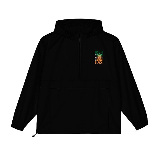 Half Irish Half Black St Patricks Day Packable Anorak Jackets