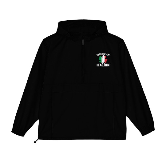 Kiss Me I'm Italian St. Patrick's Day I'm Italian Packable Anorak Jackets