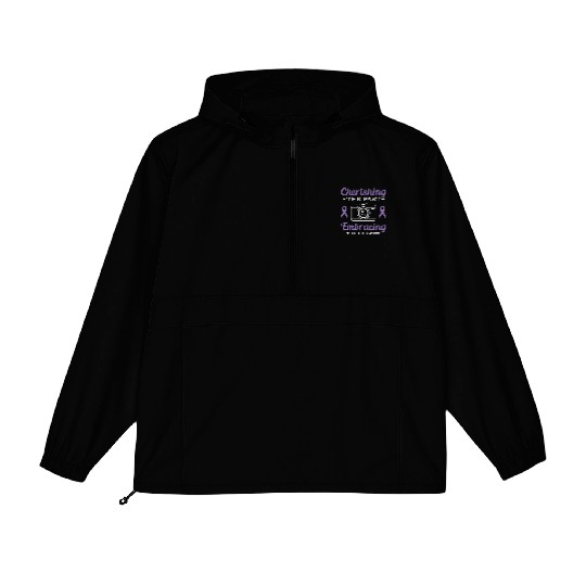 Alzheimer's Awareness Purple Ribbon Brain Packable Anorak Jackets