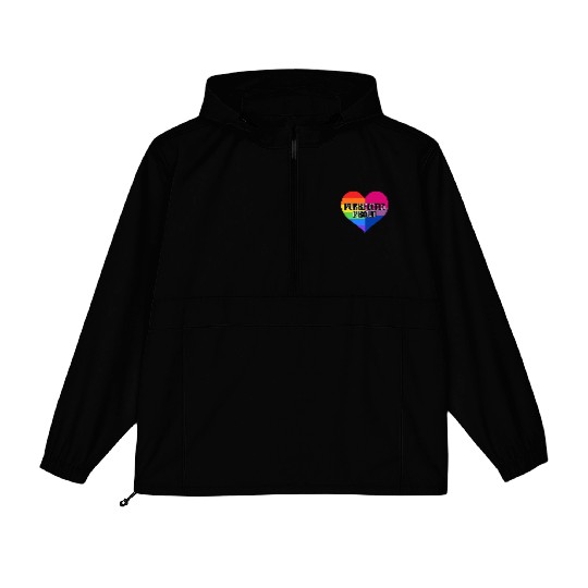 Purrfectly Proud Rainbow Bisexual Flag Heart Packable Anorak Jackets