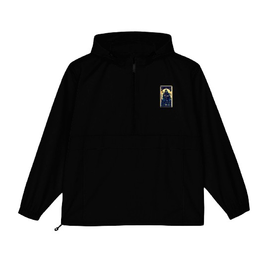 Dark Tarot Card Packable Anorak Jackets: Mystical Astrology