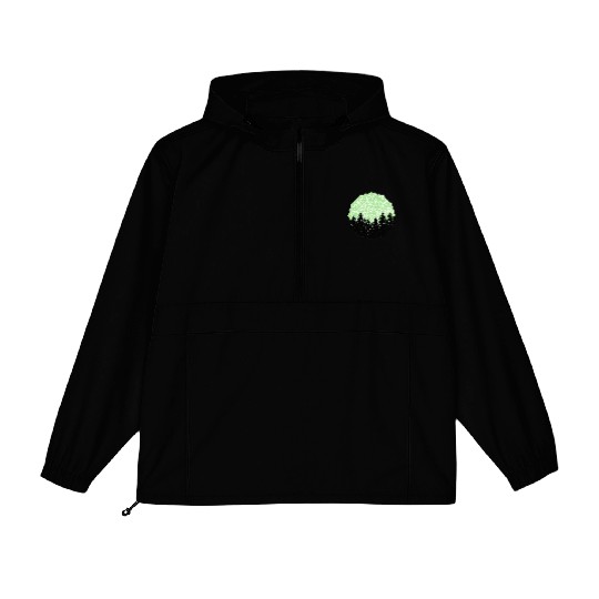 Green Forest Mandala Pacific Northwest Packable Anorak Jackets