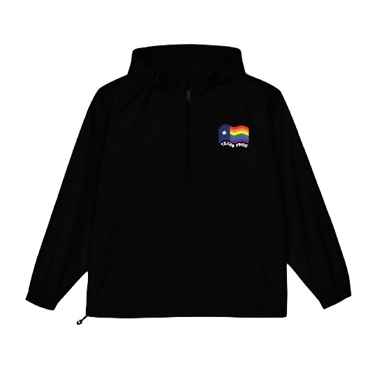 Rainbow Texas Flag Design for proud LGBT+ Texan Packable Anorak Jackets