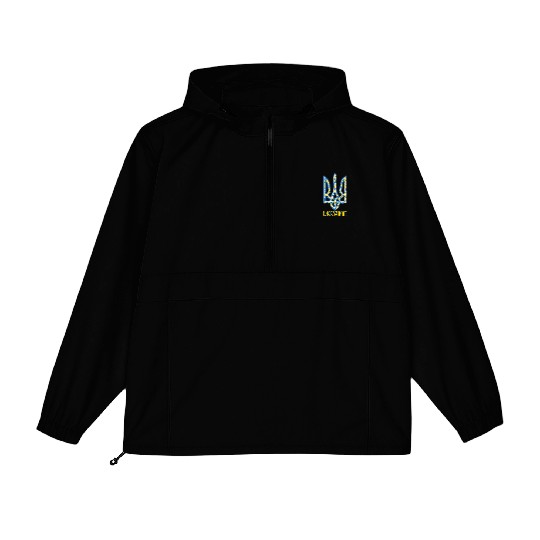 Ukraine trident in Ukrainian flag colors Packable Anorak Jackets