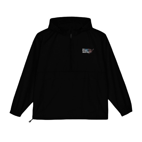 4th Of July One Nation Under God US Flag Faith Packable Anorak Jackets