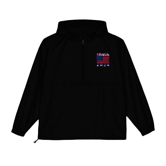 Obama 2028 Vintage Flag Patriotic Politics Protest Packable Anorak Jackets