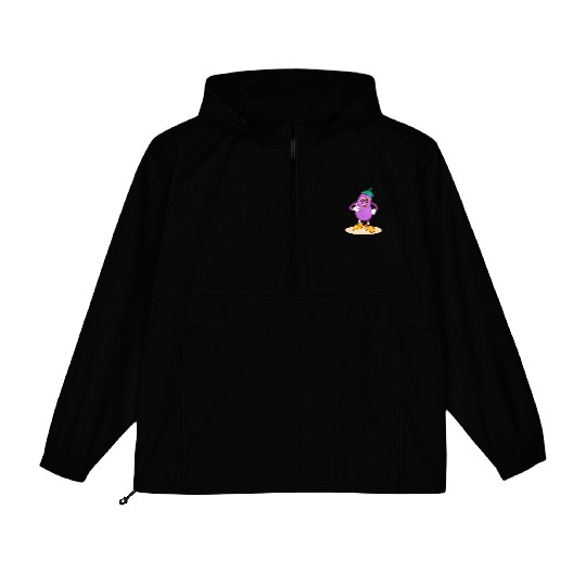 Animated Eggplant Character Design Packable Anorak Jackets