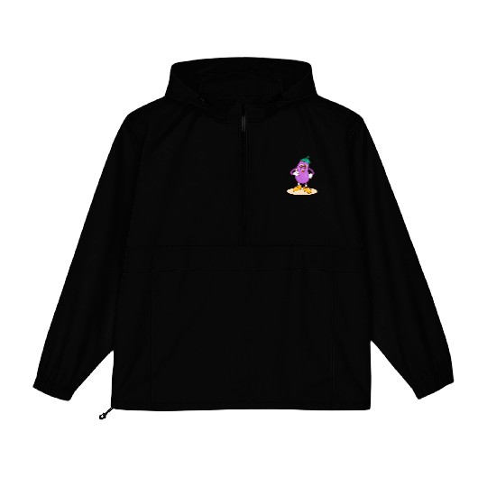 Animated Eggplant Character Design Packable Anorak Jackets