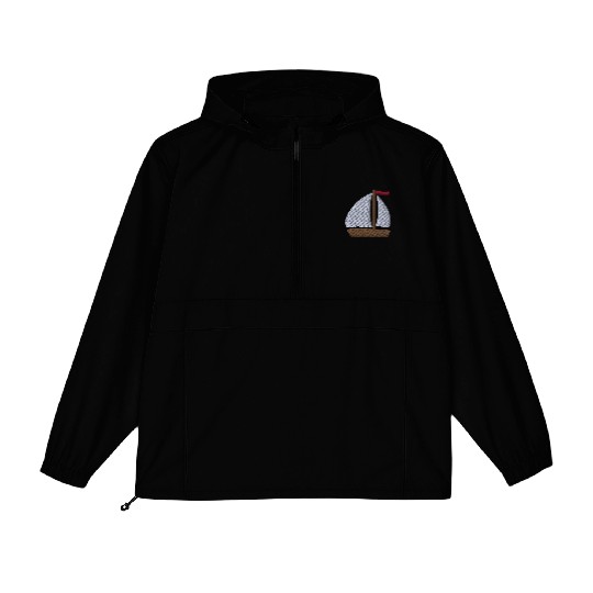 Sailboat embroidered Packable Anorak Jackets