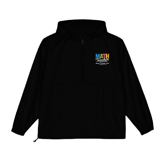 Colorful Math Teacher Illustration Packable Anorak Jackets