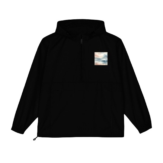 Serene Ocean Dawn Abstract Packable Anorak Jackets
