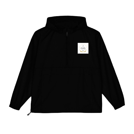 Black And Gold Minimalist Fashion Logo Packable Anorak Jackets