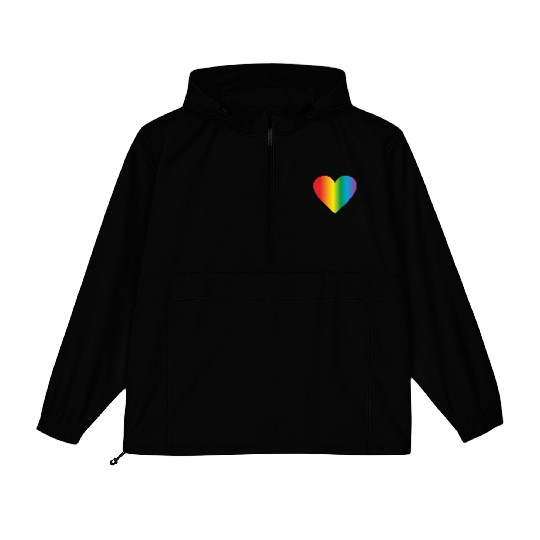 Lgbt rainbow heart, gay heart Packable Anorak Jackets