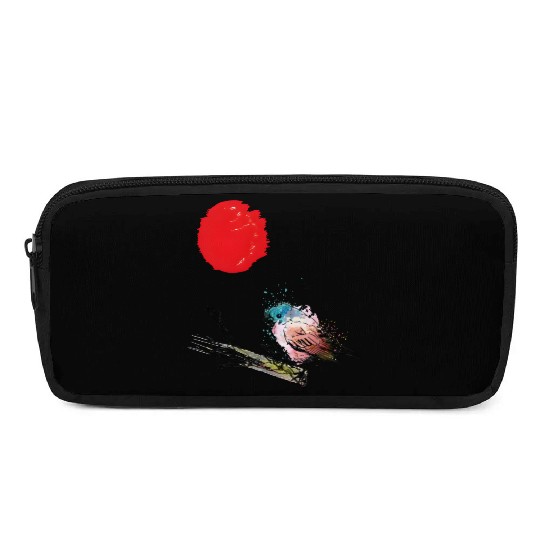Murakami Birds Red Moon Japenese Pencil Cases