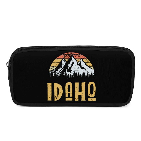 Vintage Retro Id Idaho Us Mountain State Pencil Cases