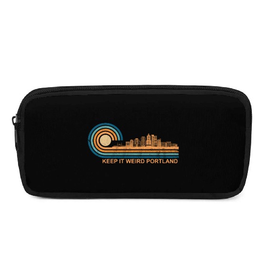Keep It Weird Portland Oregon Skyline Retrokeep it Pencil Cases