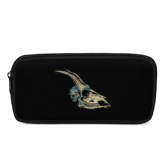 Capricorn skull Pencil Cases