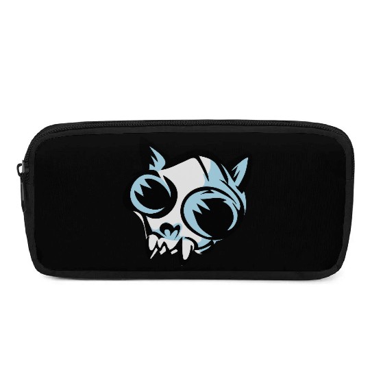 cat skull Pencil Cases