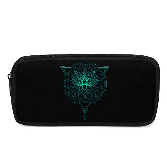 Lotus of Life Mandala in Geometric Pencil Cases