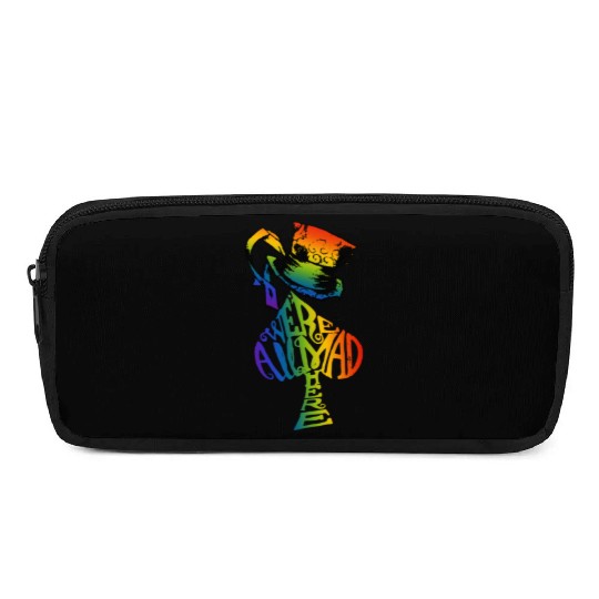Alice in Wonderland | Were All Mad Here | Mad Hatter | LGBT Rainbow Pencil Cases