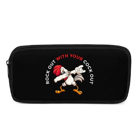 Rock Out With Your Cock Out Rooster Pencil Cases