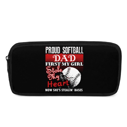 Softball - softball dad s - proud softball dad Pencil Cases