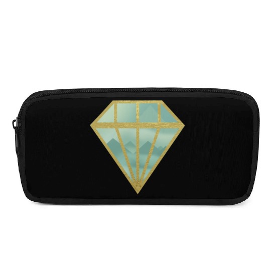 Golden Indie Diamond shape Mountain Pencil Cases