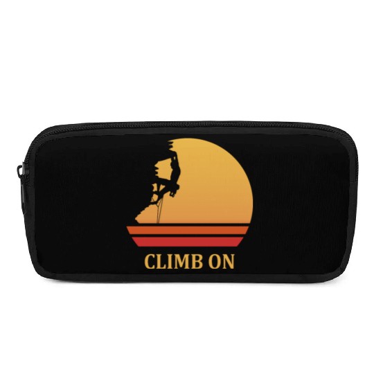 climb on rock climbing Pencil Cases