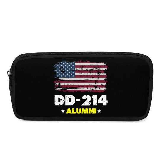 DD-214 Us Armed Forces Alumni American Flag Pencil Cases
